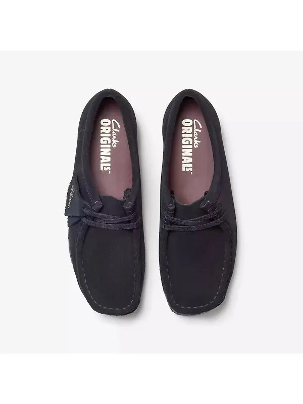 Clarks Originals Women's Wallabee Shoes - Black Suede Image 7