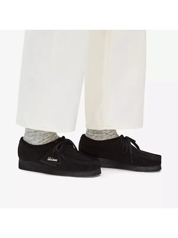 Clarks Originals Women's Wallabee Shoes - Black Suede Image 2