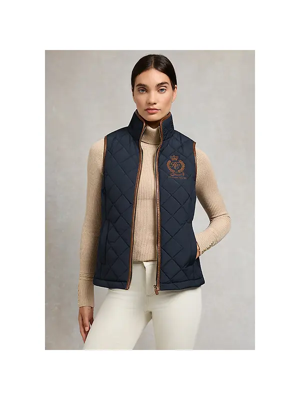 Holland Cooper Women's Lightweight Country Gilet - Ink Navy Image 3