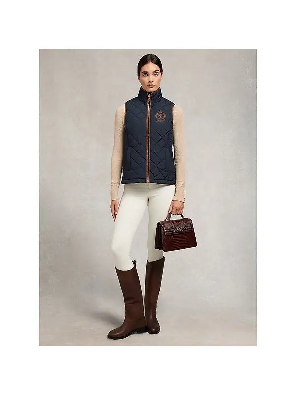 Holland Cooper Women's Lightweight Country Gilet - Ink Navy Image 7