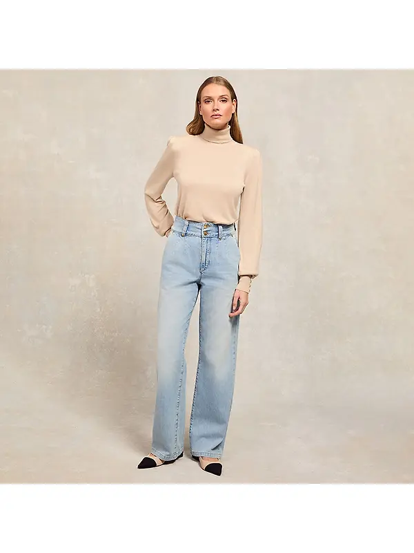 Holland Cooper Women's Tailored Wide Leg Jeans - Vintage Indigo Image 2