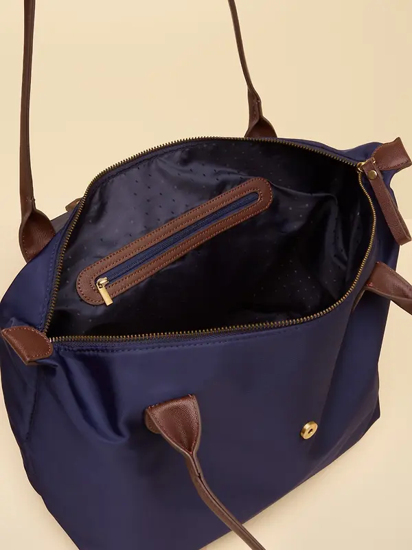 Joules Women's Edie Zip Top Shopper Bag - Navy Image 4