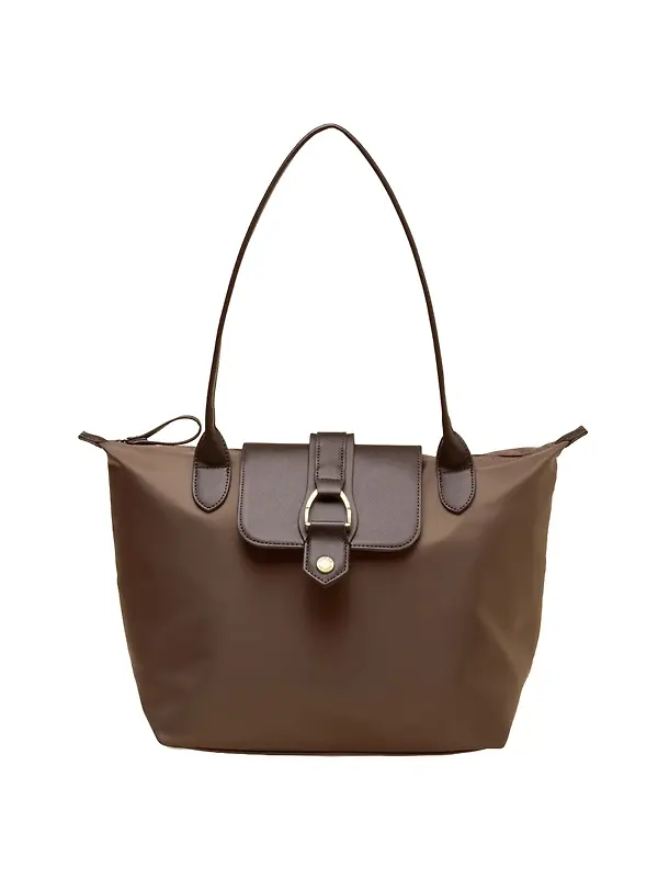 Joules Women's Edie Zip Top Shopper Bag - Mocha Brown Image 1