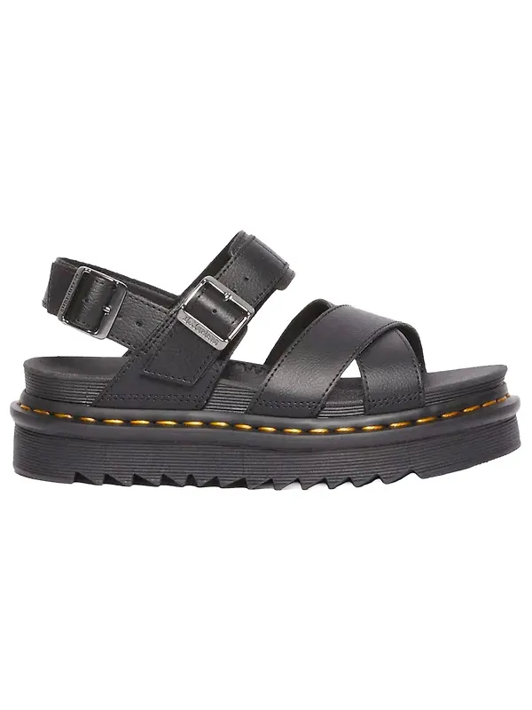 Dr. Martens Women's Voss II Athena Leather Strap Sandals - Black Image 1