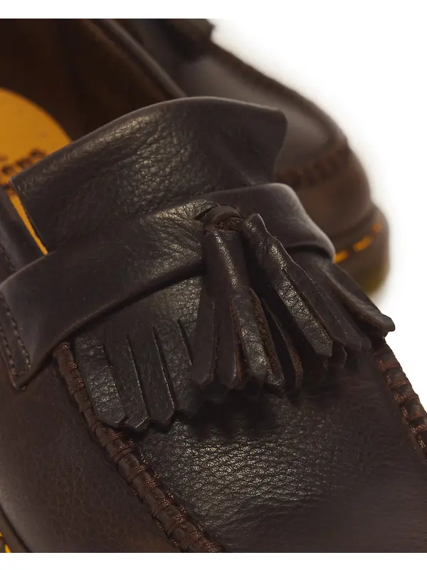 Dr Martens Adrian Ambassador Soft Leather Tassel Loafers - Dark Brown Image 3