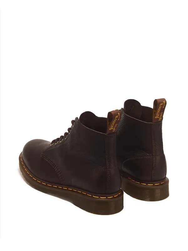 Dr Martens 101 UB 6 Eye Ambassador Leather Lace Up Boots - Dark Brown Image 6