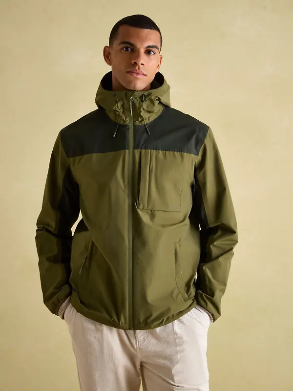 Joules Men's Ayston Lightweight Waterproof Coat - Green Image 2