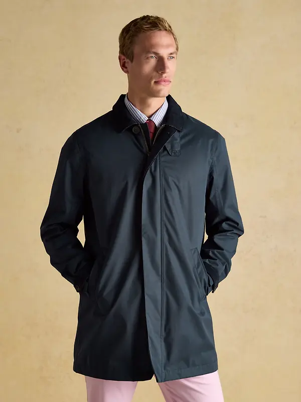 Joules Men's Sandford Waterproof Raincoat - Navy Image 17