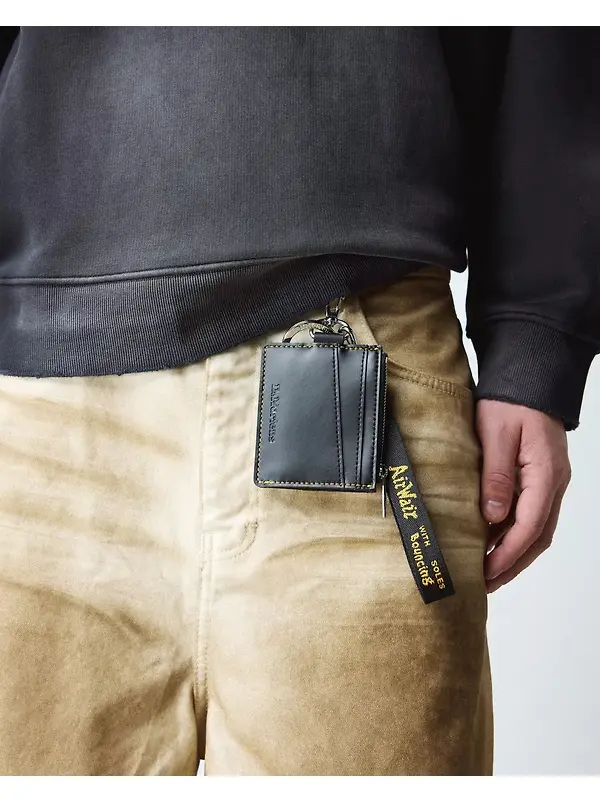 Dr. Martens Kiev Leather Cardholder Keyring - Black Image 2