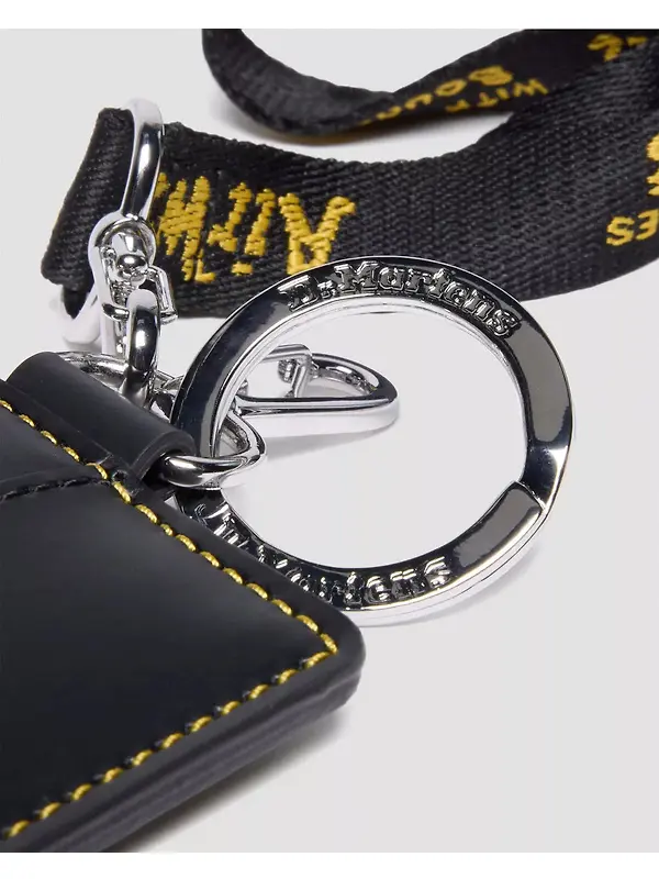 Dr. Martens Kiev Leather Cardholder Keyring - Black Image 7