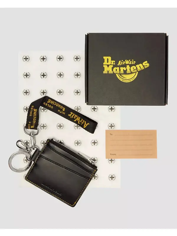 Dr. Martens Kiev Leather Cardholder Keyring - Black Image 9