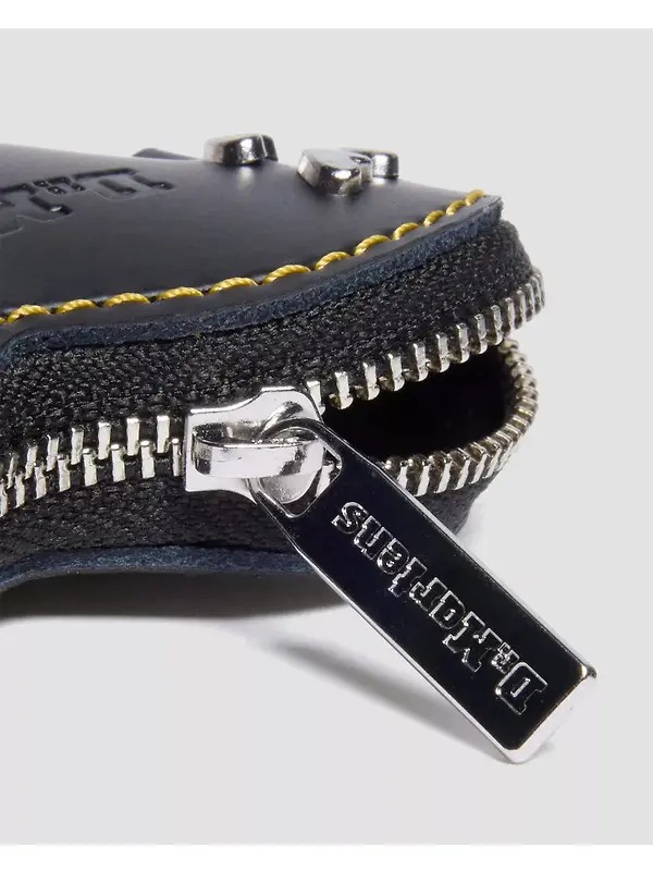 Dr. Martens Leather Heart Shaped Keyring Purse - Black Image 3