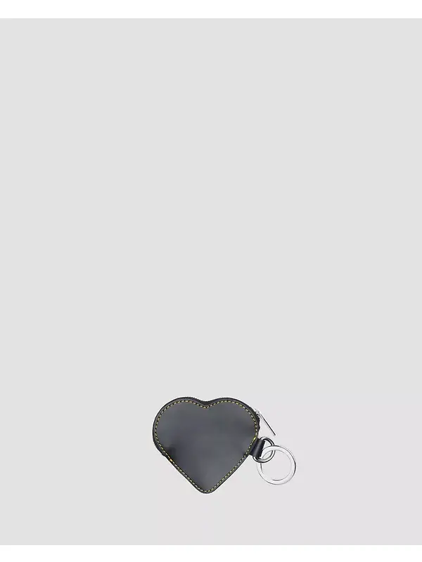 Dr. Martens Leather Heart Shaped Keyring Purse - Black Image 5