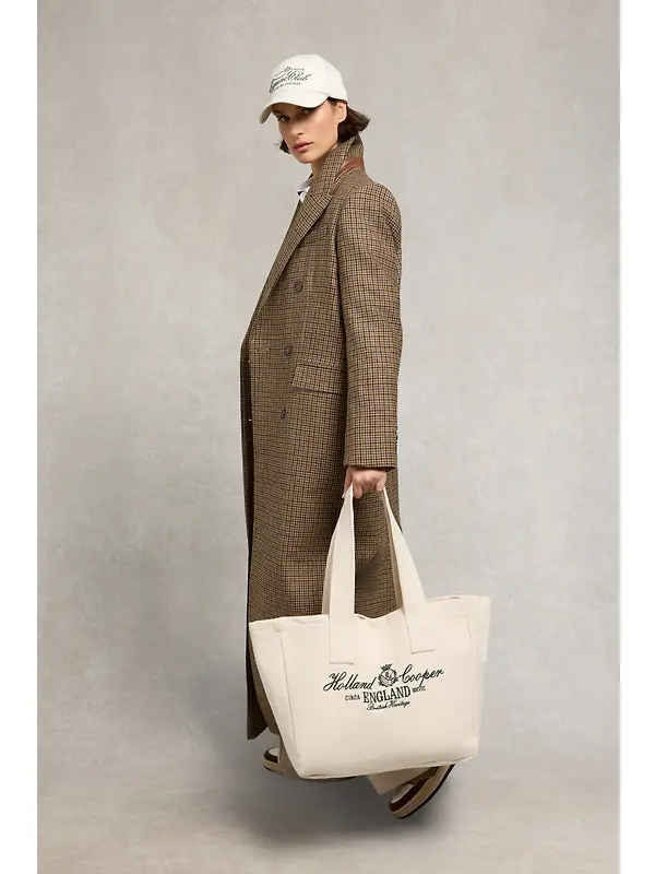 Holland Cooper Women's Essential Tote Bag - Ecru Racing Green Image 3
