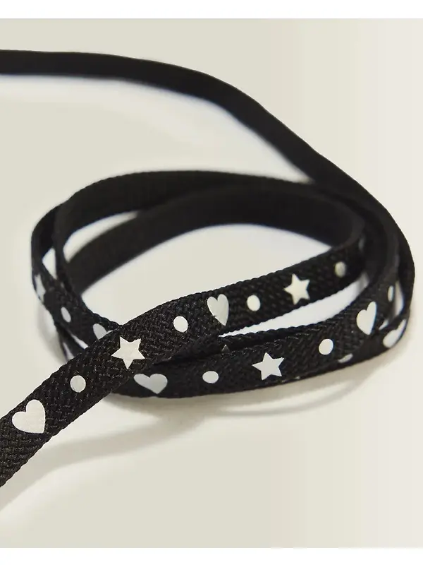 Dr Martens 140cm Hearts & Stars Flat Laces - Black Image 3