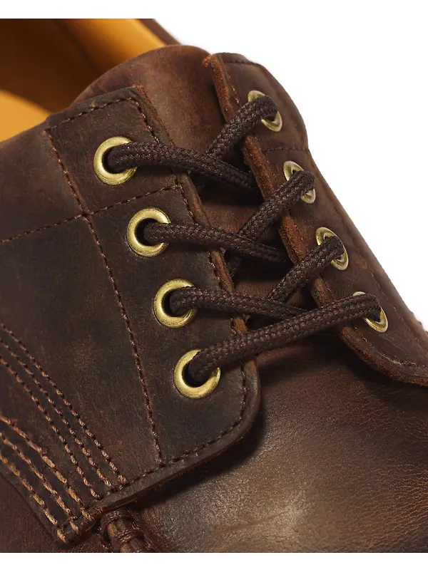 Dr Martens Unisex Lowell 4 Eye Crazy Horse Shoes - Dark Brown Image 2