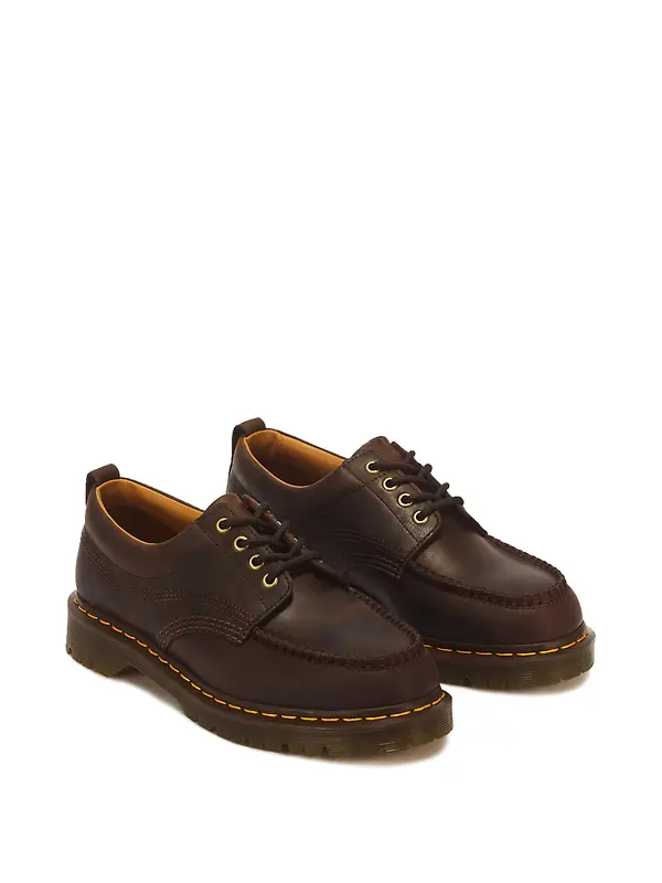 Dr Martens Unisex Lowell 4 Eye Crazy Horse Shoes - Dark Brown Image 4