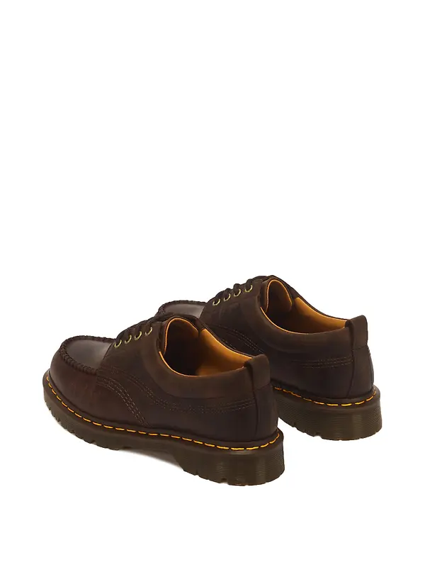 Dr Martens Unisex Lowell 4 Eye Crazy Horse Shoes - Dark Brown Image 5