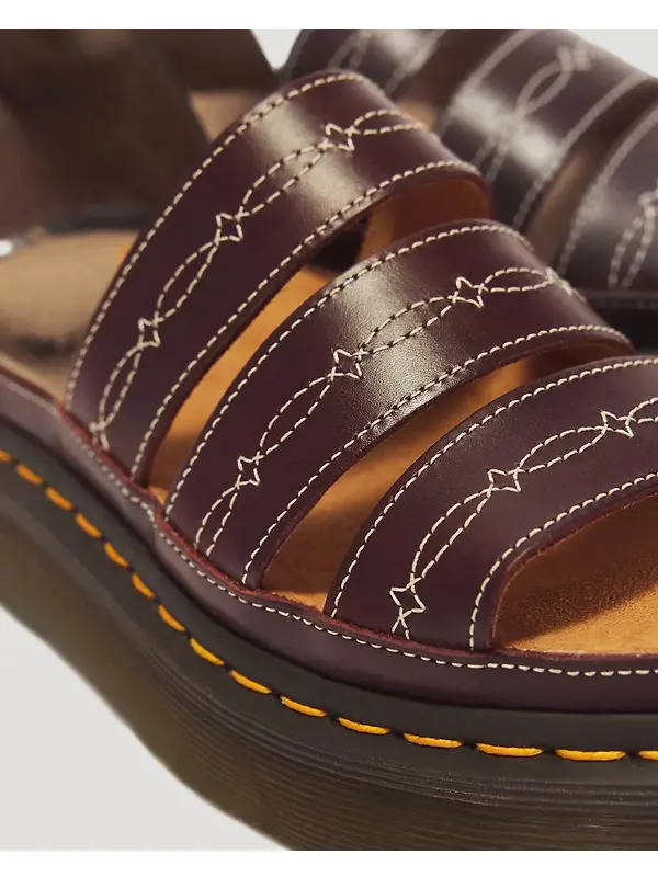 Dr Martens Women's Clarissa II Quad Desert Rodeo Classic Pull Up Leather Sandals - Dark Brown Image 8