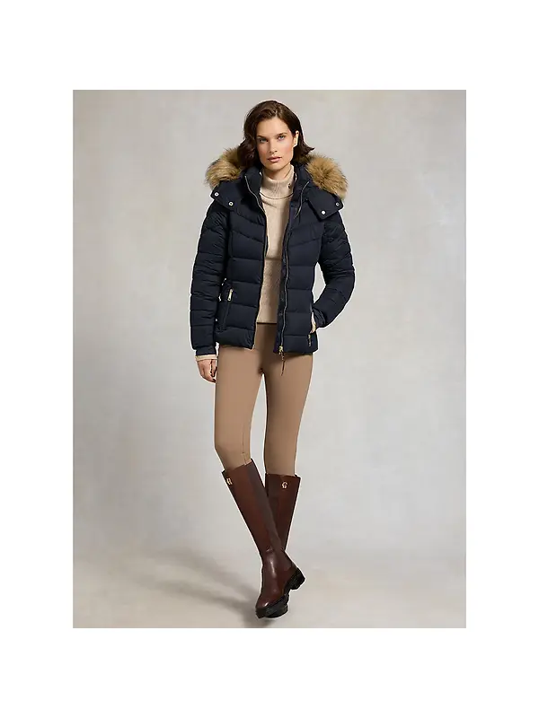 Holland Cooper Women's Whistler Puffer Jacket - Ink Navy Natural Image 6