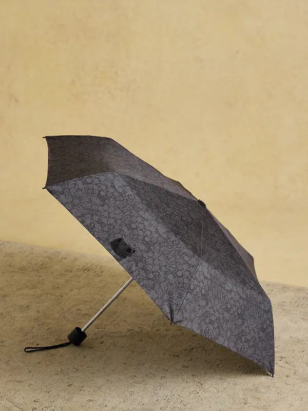 Joules Rayne Floral Printed Umbrella - Black Image 2