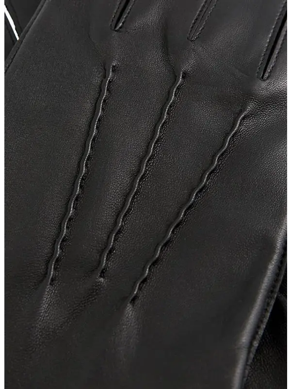 Dents Men's Dilton Three-Point Lined Leather Gloves - Black Image 3