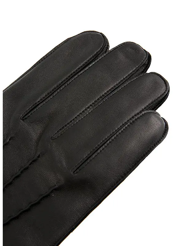 Dents Men's Dilton Three-Point Lined Leather Gloves - Black Image 4