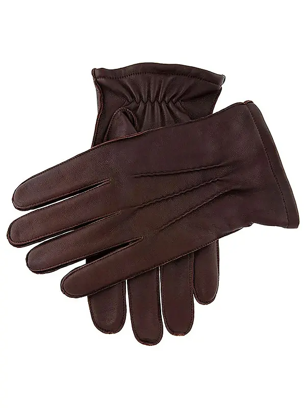 Dents Men's Dilton Three-Point Lined Leather Gloves - Brown Image 1