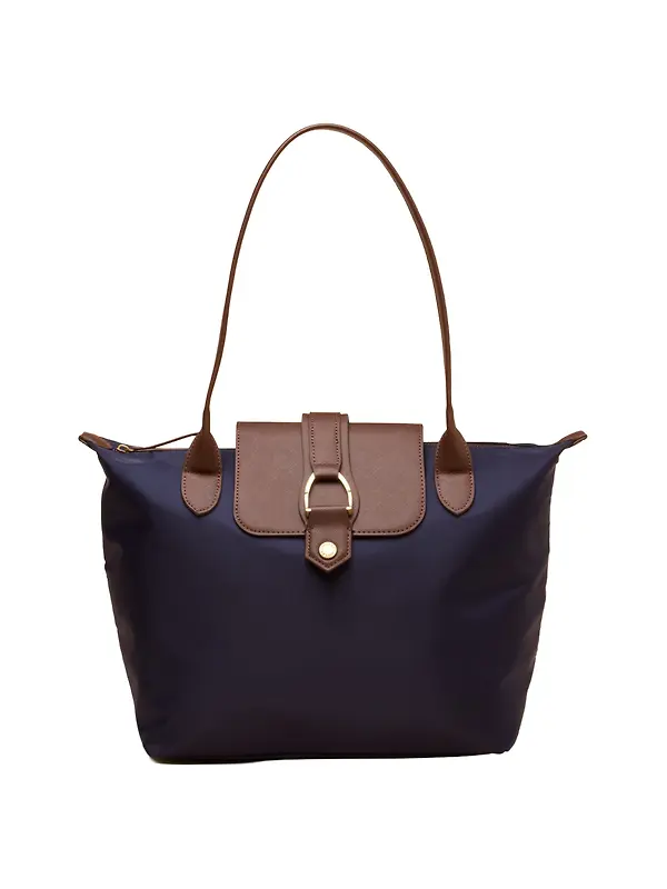 Joules Women's Edie Zip Top Shopper Bag - Navy Image 1