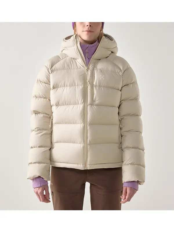 Haglöfs Women's Rosson Down Hooded Jacket - Chalk Beige Image 2