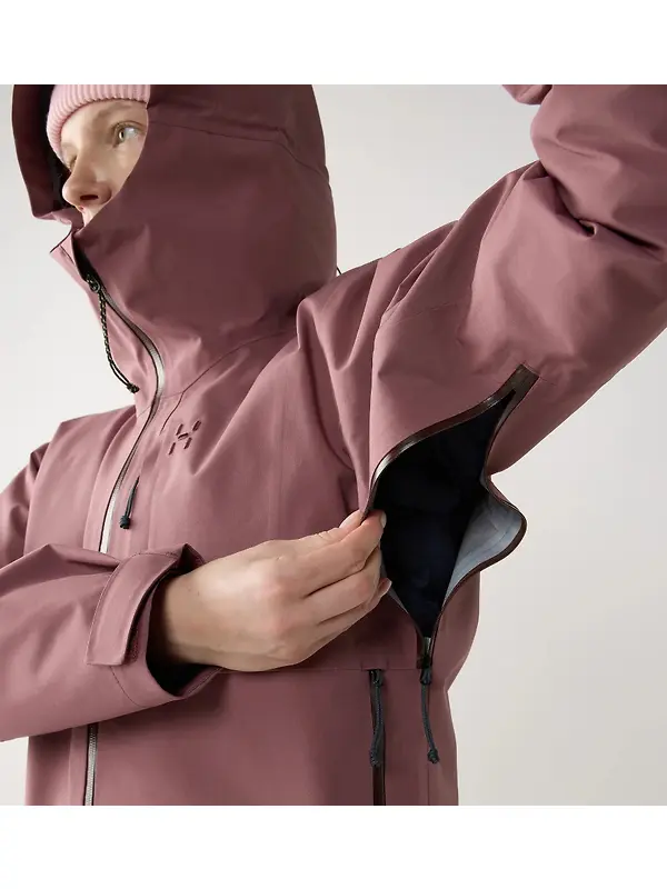 Haglöfs Women's Front Proof II Waterproof Jacket - Misty Mauve Image 8