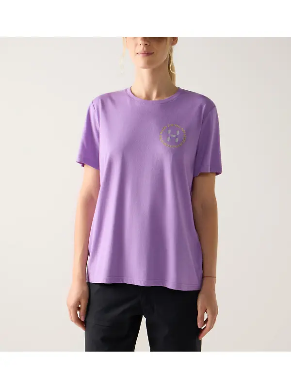 Haglöfs Women's Outsiders Graphic Tee - Purple Ice Image 3