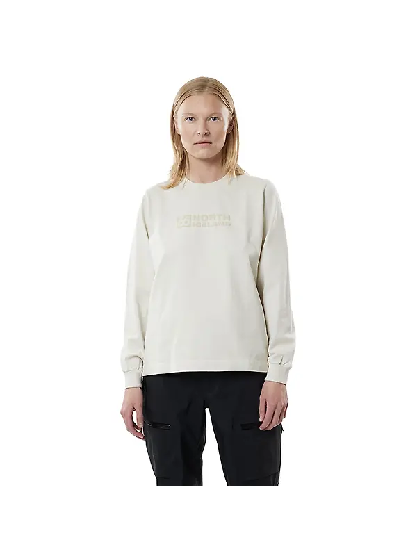 66°North Women's Borgir Longsleeve T-Shirt - Eggshell Image 1