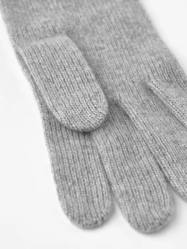 Hestra Women's Cashmere Knitted Gloves - Light Grey Image 2