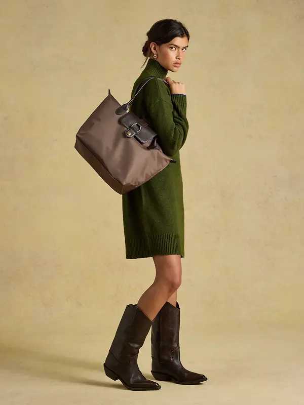 Joules Women's Edie Zip Top Shopper Bag - Mocha Brown Image 2