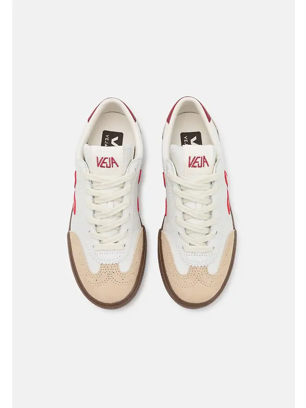 VEJA Women's Volley Leather Sneaker - White Pekin Bark Image 9
