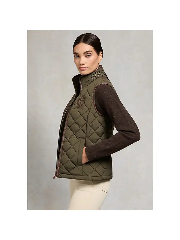 Holland Cooper Women's Lightweight Country Gilet - Khaki Image 4
