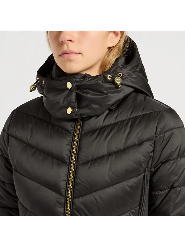Joules Women's Pembury Showerproof Longline Hooded Coat - Black Image 3
