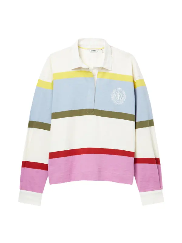 Joules Women's Lara Boxy Fit Rugby Shirt - Multi Image 1