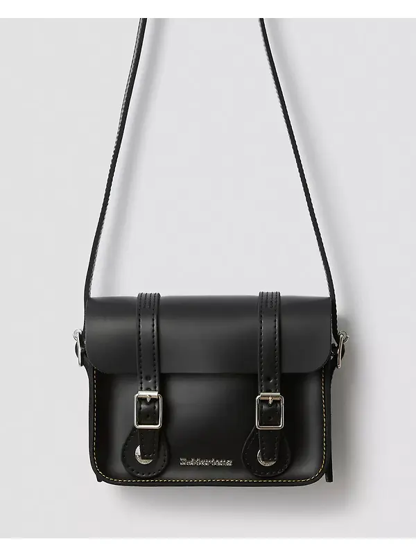 Dr. Martens 7" Smooth Leather Crossbody Bag - Black Image 4