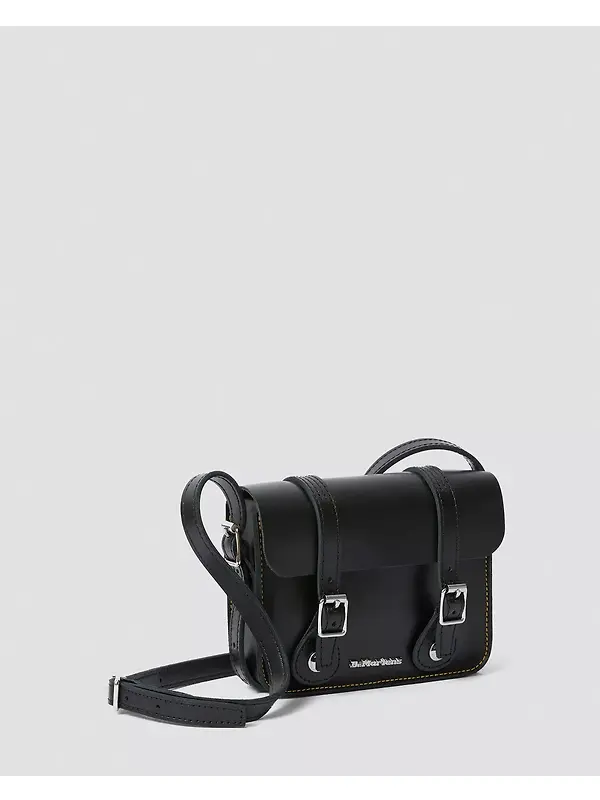 Dr. Martens 7" Smooth Leather Crossbody Bag - Black Image 6