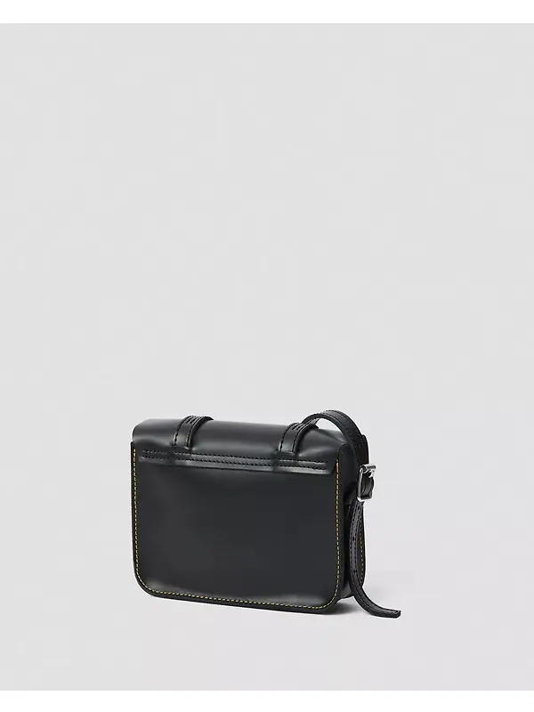 Dr. Martens 7" Smooth Leather Crossbody Bag - Black Image 8