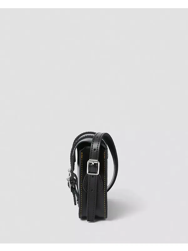 Dr. Martens 7" Smooth Leather Crossbody Bag - Black Image 9