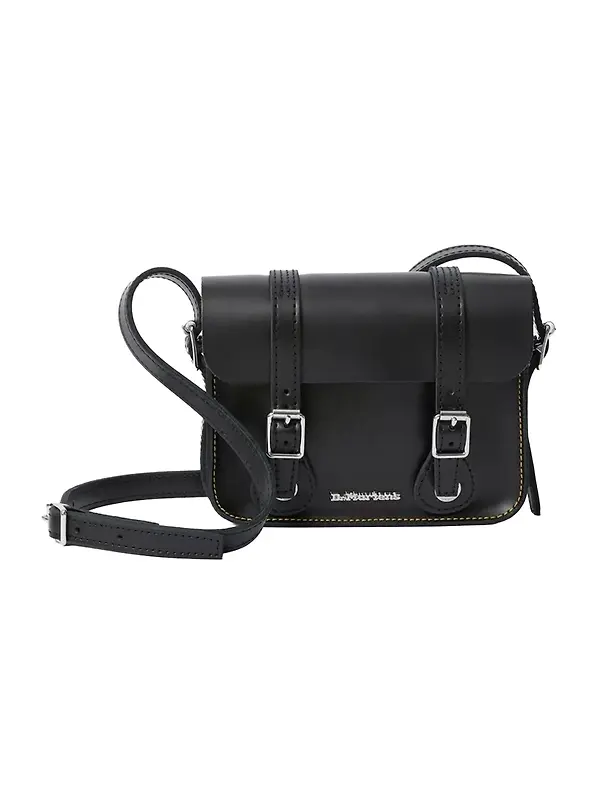 Dr. Martens 7" Smooth Leather Crossbody Bag - Black Image 1