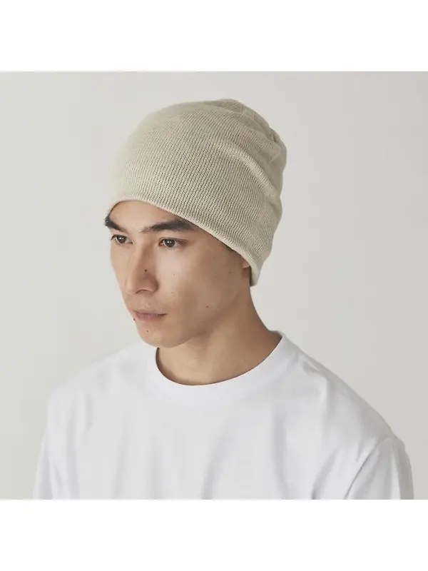 Snow Peak Flat Knit Cap - Ivory Image 2