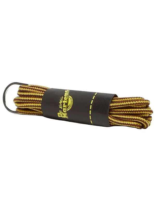 Dr. Martens 140cm Round Shoe Laces (8-10 Eye) - Brown/Yellow Image 1