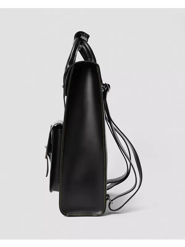 Dr Martens Kiev Smooth Leather Laptop Backpack - Black Image 4