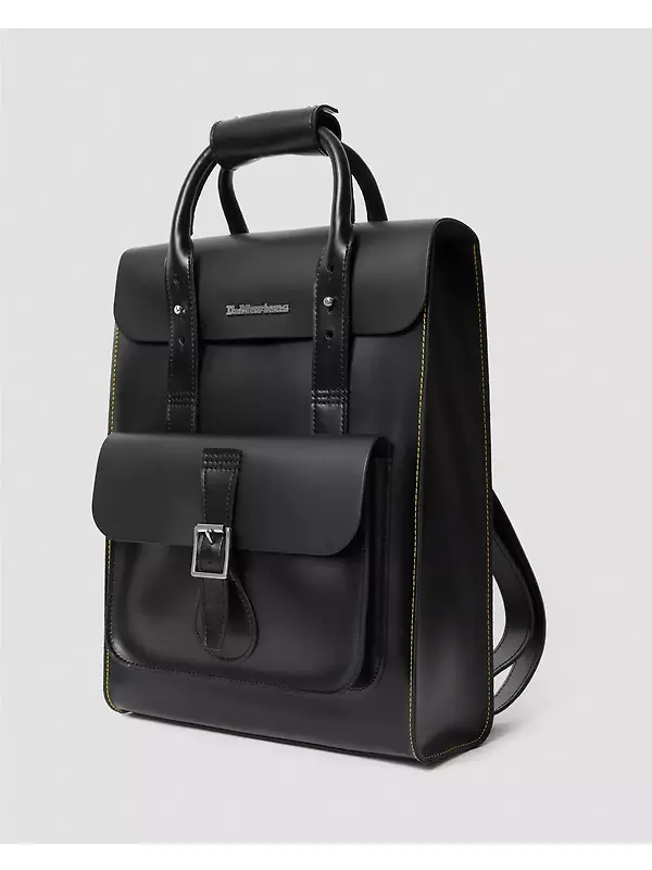 Dr Martens Kiev Smooth Leather Laptop Backpack - Black Image 6