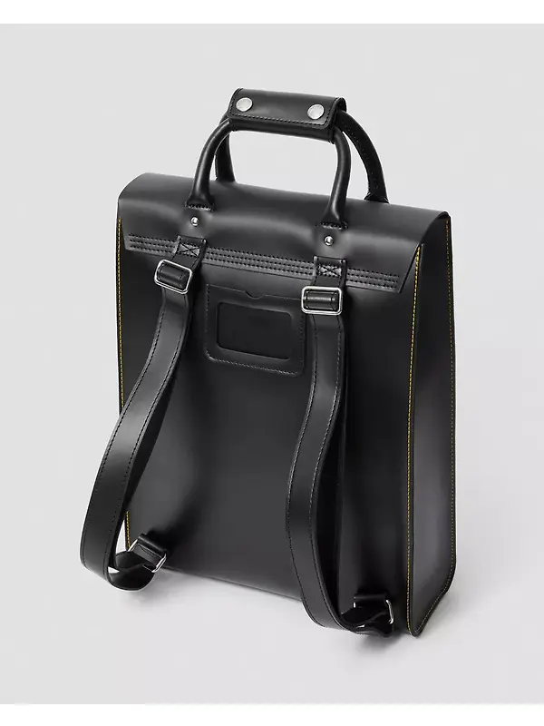 Dr Martens Kiev Smooth Leather Laptop Backpack - Black Image 8