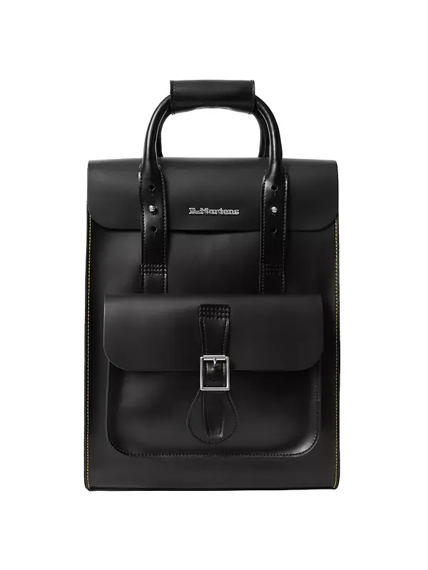 Dr Martens Kiev Smooth Leather Laptop Backpack - Black Image 1